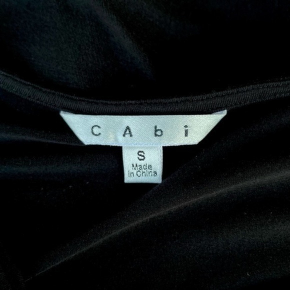CAbi Cowl Neck Black Short Sleeve Mini Dress 👗 - Picture 7 of 8